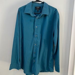 Long sleeve blue button down